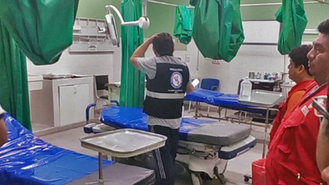 Hospital de Chulucanas afectado por lluvias. / Foto: Minsa