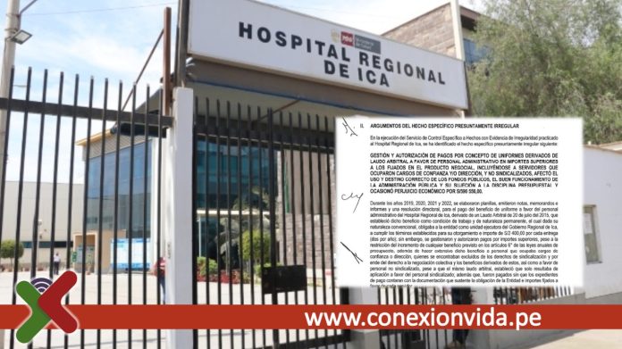Contraloría detectó irregularidades en pago de uniformes a personal del Hospital Regional Ica Imagen: Gob.pe